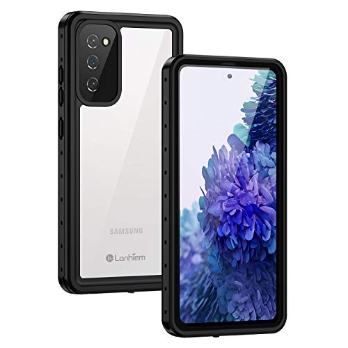 Lanhiem Samsung Galaxy S20 FE 5G Case, IP68 Waterproof Dustproof Case with Built-in Screen Protector, Full Body Heavy Duty Shockproof Protective Cover for Samsung S20 FE 5G 6.5 Inch, Black