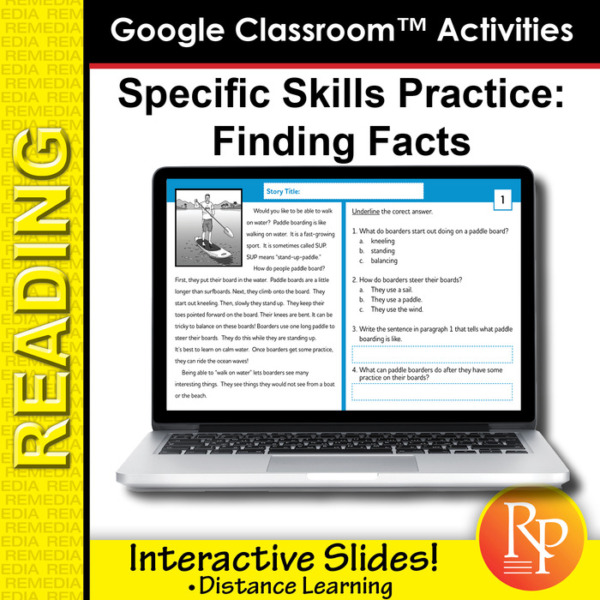 Google Classroom Activities: Finding Facts – Specific Reading Skills