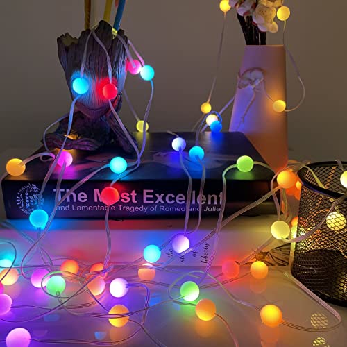 Fairy Lights with Timer, Led Color Changing String Lights for Outside Indoor Party Bedroom Decor, 16.4 ft Patio Lights Waterproof with Remote Control & APP
