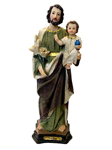 EOHX 12″ Inch St. Joseph w/Baby Jesus Statue Figurine Imagen Estatua San Jose Religious Gift.