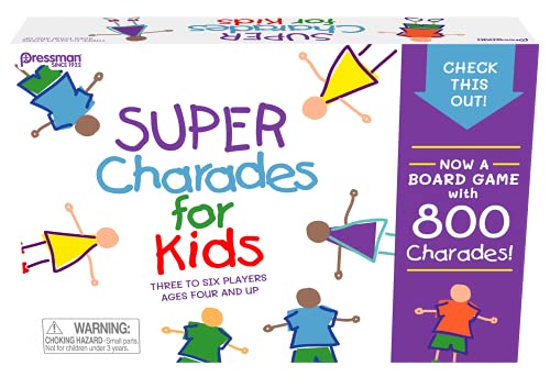 Super Charades for Kids Board Game – The ‘No Reading Required’ Family Game by Pressman