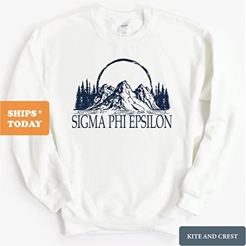 Sigma Phi Epsilon Sweatshirt – Sig Ep Fishing Crewneck Sweatshirt White | The Storepaperoomates Retail Market - Fast Affordable Shopping