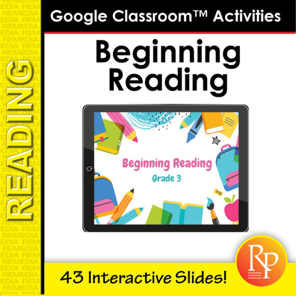 Google Classroom Activities: Beginning Reading Passages for Reading Level 3