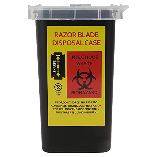 Beaupretty Razor Blades Dispenser Razor Blades Box Razor Knives Storage Case Disposable Razor Cutter Container for Barbershop Salon Recycling Box