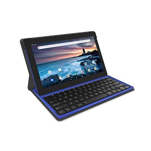 RCA 11.6″ 2GB RAM 128GB Storage 2-in-1 Tablet with Keyboard Touchscreen WiFi Bluetooth and DJ Headphones (Blue Marble)