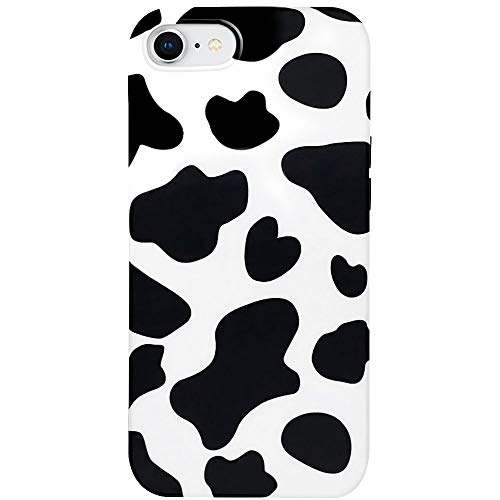 Rogsgic Compatible with iPhone SE 2020/8/7 Case Cow Print Protective Slim Soft Silicone Phone Case for Women & Girls Compatible for iPhone SE 2020/7/8 4.7”(Cow)