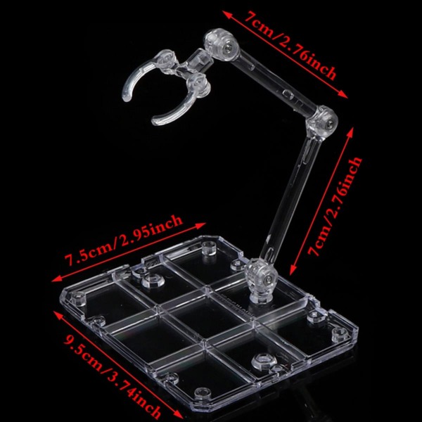 LotCow 4 Pcs Action Figure Display Stands Adjustable Action Figure Display Holder Base Sturdy Base Clear Doll Model Support Stand for 6 inch Action Figures