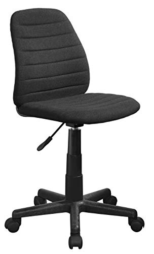 Urban Shop Padded Fabric High Back Rolling Home Office Chair, Black