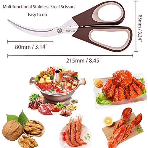 Kitchen Shears Scissors By LEZIFU Crab Crackers and Tools, Large – 8.45″L,Crab Legs, King Crab, Lobster, Shellfish, Prawns,Crawfish(Pack of 2) | The Storepaperoomates Retail Market - Fast Affordable Shopping