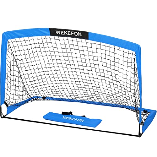 WEKEFON Soccer Goal 5′ x 3.1′ Portable Soccer Net for Backyard Games and Training Goals for Kids and Youth Soccer Practice with Carry Bag, 1 Pack