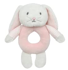 KIDS PREFERRED Carter’s Bunny Ring Rattle, Plush Toy for Babies