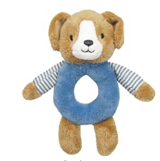 Carter’s Puppy Ring Rattle, Plush Toy for Babies
