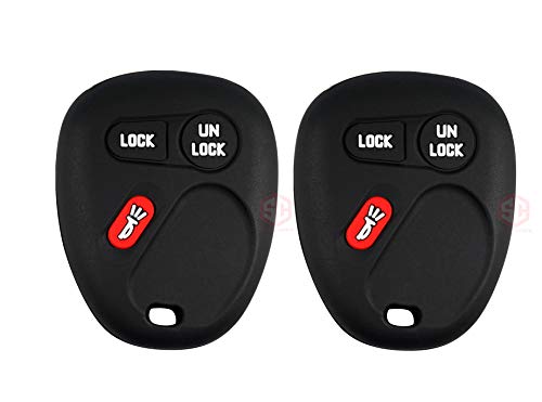 2x New Key Fob Remote Silicone Cover Fit/For Select GM Vehicles. (2 Black)