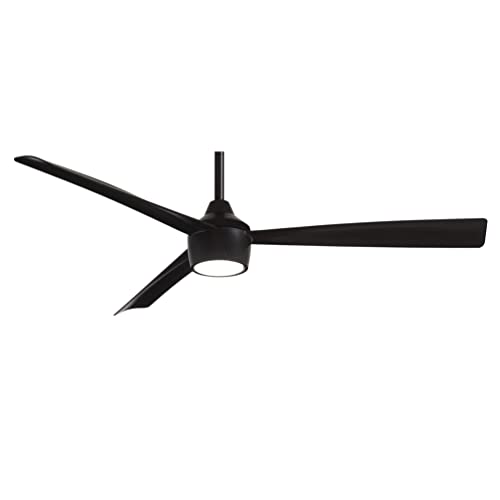 MINKA-AIRE F626L-CL Skinnie 56″ Ceiling Fan with Integrated LED Light in Coal Finish
