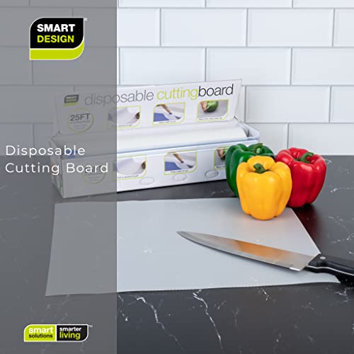 Smart Design Disposable Cutting Board – 12 In x 25 Ft – Biodegradable Plastic – Adjustable Length – BPA Free – Cheese Meat Prep Tray, Large Chopping Butcher Block, Small Food Cut Set – Kitchen – White | The Storepaperoomates Retail Market - Fast Affordable Shopping