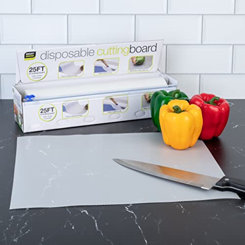 Smart Design Disposable Cutting Board – 12 In x 25 Ft – Biodegradable Plastic – Adjustable Length – BPA Free – Cheese Meat Prep Tray, Large Chopping Butcher Block, Small Food Cut Set – Kitchen – White | The Storepaperoomates Retail Market - Fast Affordable Shopping