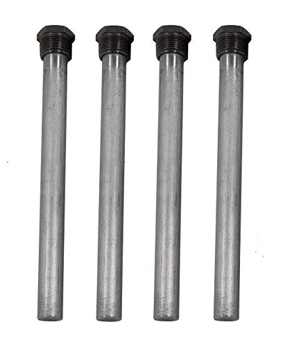 Water Connection AR92 Universal Magnesium RV Water Heater Anode, Fits Mor-Flo and Suburban 6-10-12 Gallon Tanks, 3/4″ x 9 1/4″ – (4-pack)