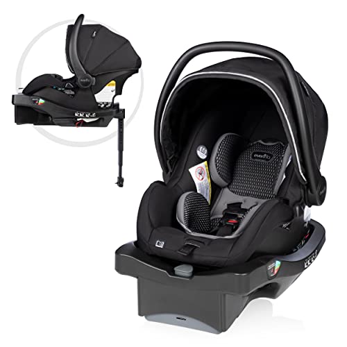 LiteMax DLX Infant Car Seat with FreeFlow Fabric, SafeZone and Load Leg Base Black