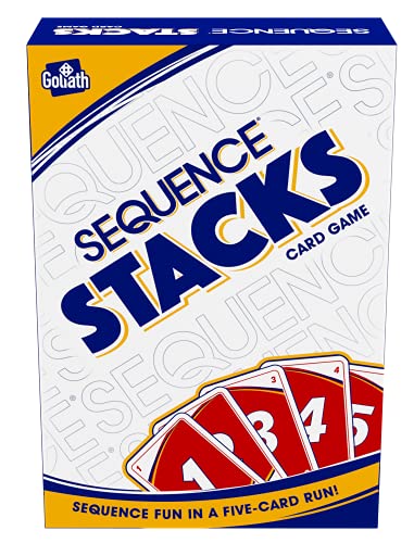 Goliath Sequence Stacks Card Game – Sequence Fun in a Five-Card Run, White