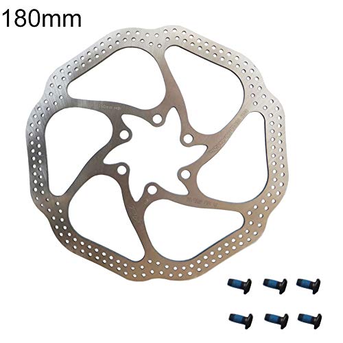 160mm/180mm HS1 Compatible with MTB Mountain Bike 6 Blots Brake Rotor Disc for AVID Bicycle,Perfect Bike Accessories 180mm
