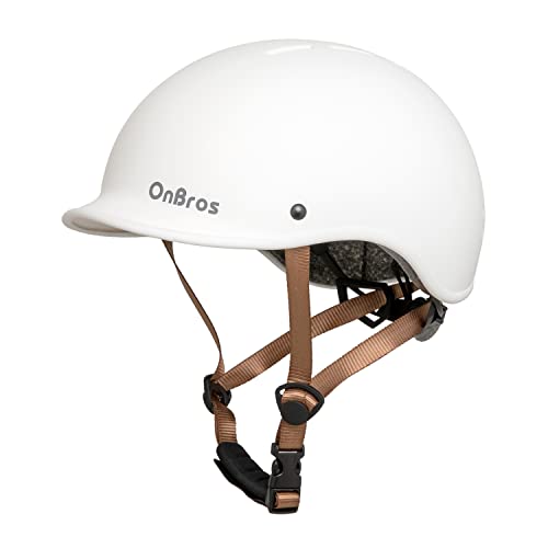 OnBros Bike Helmet Adult, Cycling Helmet Men and Women Adjustable Retro Bicycle Helmet Lightweight for Skateboard Road Bike
