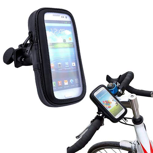Waterproof Bike Frame Phone Holder Bag Case with Handlebar for iPhone Samsung,Perfect Bike Accessories Black