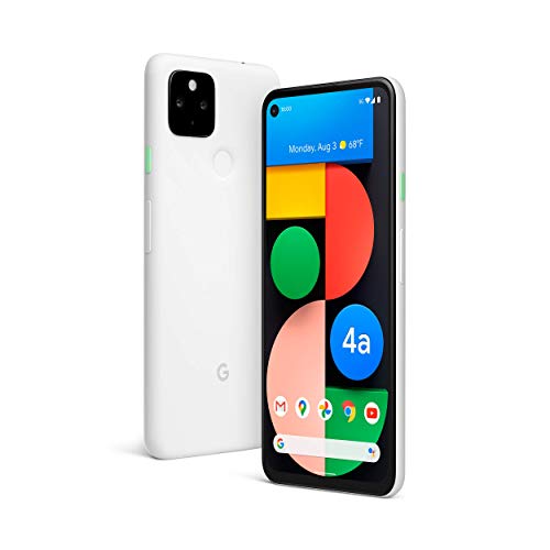 Google Pixel 4a with 5G – Android Phone – New Unlocked Smartphone with Night Sight and Ultrawide Lens – Clearly White (Renewed)