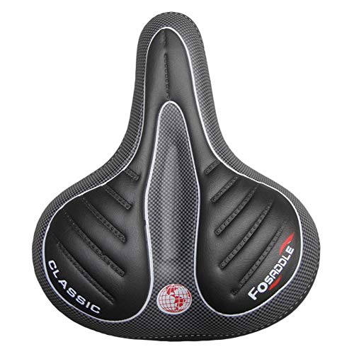 Compatible with MTB Road Bike Bicycle Cycling Anti-Shock Thicken Soft Saddle Seat Pad Cushion,Perfect Bike Accessories Black