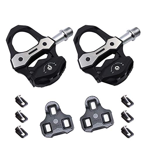 BARMI Road Bike Bicycle Carbon Fiber Cycling Anti-Slip Pedals Cleats for Look Keo,Perfect Bike Accessories Pedals with Cleat