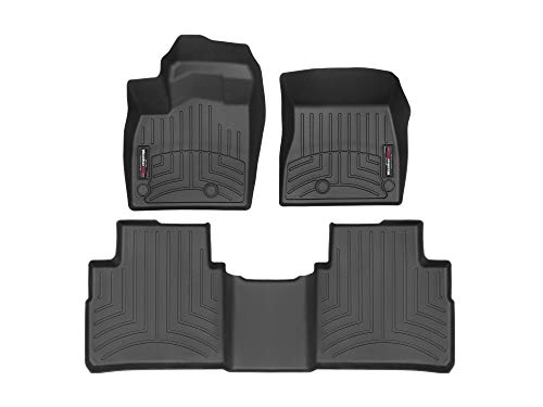 WeatherTech Custom Fit FloorLiner for Nissan Rogue(441644-1-2),1st and 2nd Row, Black
