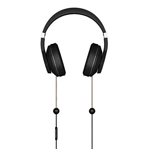 DefenderShield EMF-Free Over-Ear Adult Headphones – Universal Air Tube Wired Crystal Clear Stereo Headset with Microphone & Volume Control – Compatible with iPhone, Galaxy, iPad & Other Audio Devices