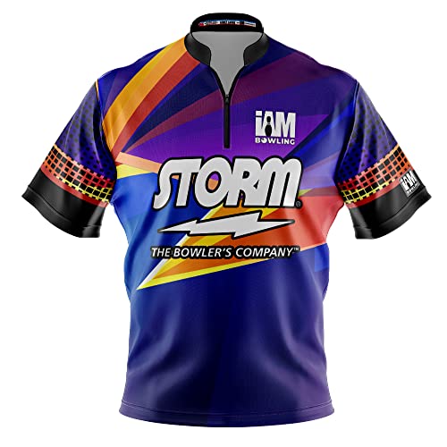 Logo Infusion Dye-Sublimated Bowling Jersey (Sash Collar) – I AM Bowling Fun Design 2001-ST – Storm (Men’s L)