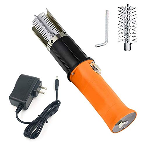 Electric Fish Scaler with Extra Stainless Steel Roller Blade for Scraping Salmon and Other’s Fish,Powerful Cordless Fish Scale Remover Cleaner Skinner Kit Designed with 12V Rechargeable Battery