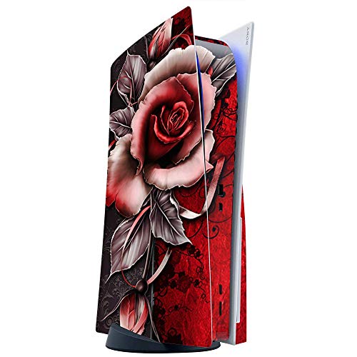 ITS A SKIN Skins Compatible with Sony Playstation 5 Console Disc Edition – Protective Decal Overlay stickers wrap cover – Beautful Rose Design