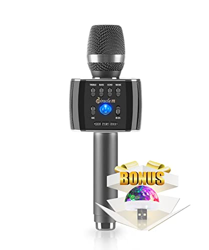 M75 – Wireless Bluetooth Karaoke Microphone – Bluetooth Microphone Wireless – Wireless Microphone Karaoke – Microphone for Kids and Adults – Carpool car Karaoke Microphone with Speaker