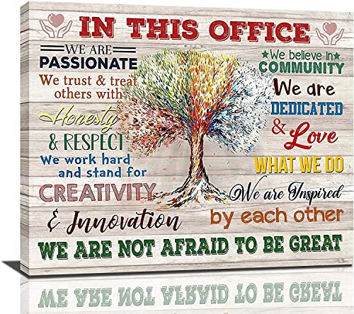 Inspirational Wall Art For Office Motivational Quotes Wall Decor In This Office Canvas We Are Not Afraid To Be Great Framed Canvas Wall Art Modern Office Wall Decor Office Size, 24×20 Inch