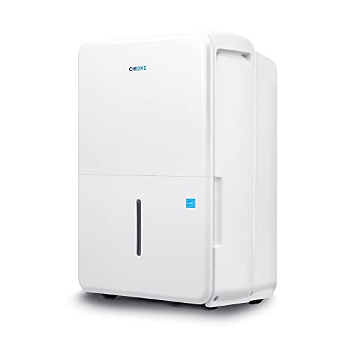 CHIONE 4,500 Sq. Ft. Smart Control Dehumidifiers with Pump – 50 Pints of Water a Day – Energy Star Dehumidifiers for Home, Basements, Bathrooms, Bedrooms, and Garages (White)