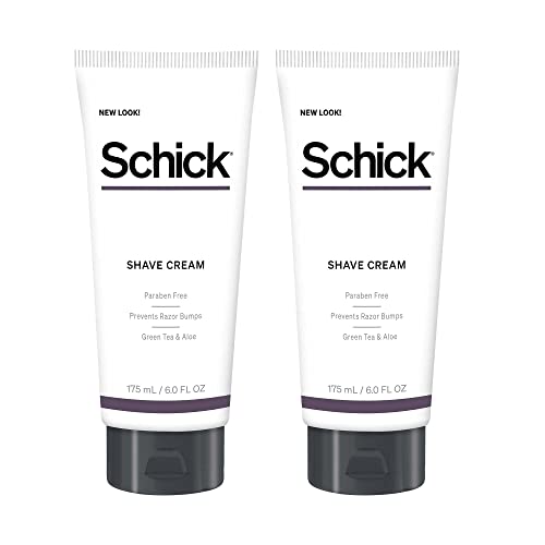 Schick Shave Cream — Shaving Cream Mens, Paraben Free Shaving Cream, Foamless – Pack of 2