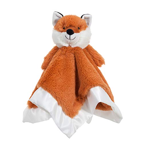 Apricot Lamb Stuffed Animals Yellow Fox Soft Security Blanket Infant Nursery Character Blanket Luxury Snuggler Plush Baby Lovey(Yellow Fox, 14 Inches)