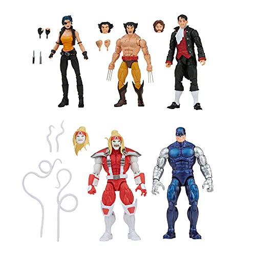 Marvel Legends Series Wolverine 5-Pack, Includes Marvel’s Omega Red, Cyber, Callisto, Jason Wyngarde, 13 Accessories