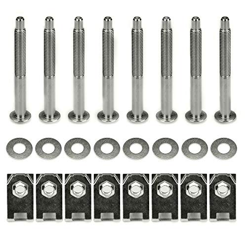 Truck Bed Mounting Hardware Kit Compatible with Ford F250 F350 F450 F550 Super Duty Truck 1999-2016 Replaces 924-311, W706640-S900, W706641-S900, W708770S436 (Including 8 Bolts, Captured Nut, Washers)