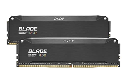 OLOy DDR4 RAM 16GB (2x8GB) Blade Aura Sync RGB 3200 MHz CL16 1.35V 288-Pin Desktop Gaming UDIMM (MD4U0832162BRKDE)