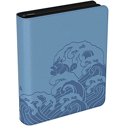 Rayvol 9-Pocket Trading Card Binder, Fits 900 Cards with 50 Removable Sleeves, Card Collector Album Holder- Aquablue