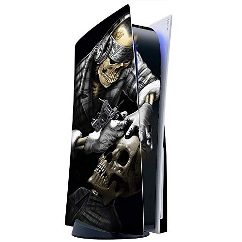 ITS A SKIN Skins Compatible with Sony Playstation 5 Console Disc Edition – Protective Decal Overlay stickers wrap cover – Skeleton tattooer