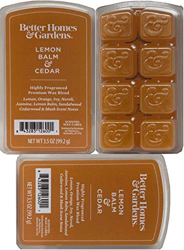 Better Homes and Gardens – Lemon Balm and Cedar 3.5oz Scented Wax Cubes 3-Pack