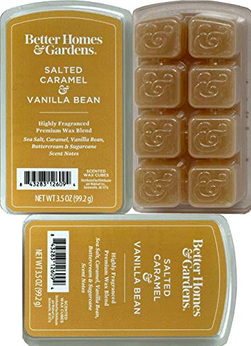 Better Homes and Gardens – Salted Caramel and Vanilla Bean 3.5oz Scented Wax Cubes 3-Pack