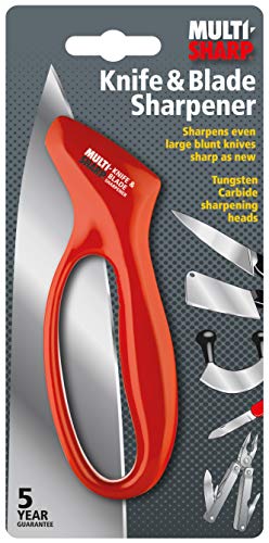 Bosmere Multi-Sharp Tungsten Carbide Knife Sharpener, Sharpens and Hones Serrated Blades, Axes, Hatchets, Machetes and More