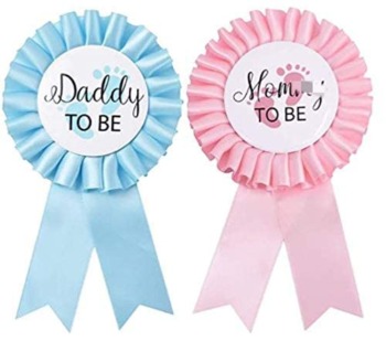 2 Pieces Daddy and Mom to Be Tinplate Badge Pin Gender Reveal Button Pins New Daddy Mommy Gifts for Baby Shower | The Storepaperoomates Retail Market - Fast Affordable Shopping