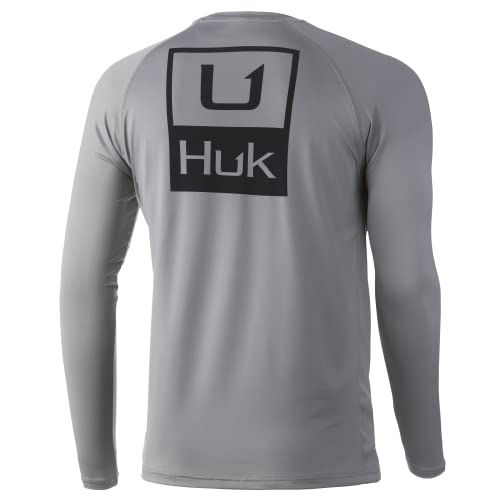 HUK Men’s Standard Pursuit Long Sleeve Sun Protecting Fishing Shirt, Huk’d Up-Sharkskin, Large | The Storepaperoomates Retail Market - Fast Affordable Shopping