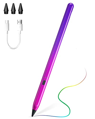 TiMOVO Stylus Pen for iPad Palm Rejection Tilt High Precision Apple Pencil Compatible with（2018-2022） iPad Pro 2021 11/12.9/iPad Air 5th 4th 3rd,iPad 9th/8th/7th Gen,iPad Mini 6/5th,Gradient Purple
